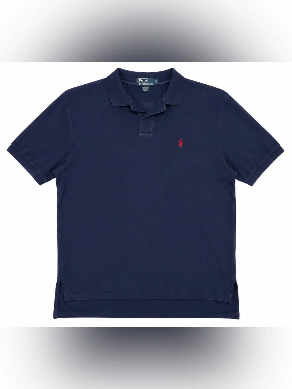 Polo Ralph Lauren XL Navy Blue Red Pony Cotton Polo Shirt